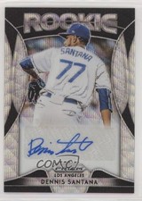 2019 Panini Prizm Rookie Blue Wave Prizm 20/60 Dennis Santana #RA-DS Auto fm0