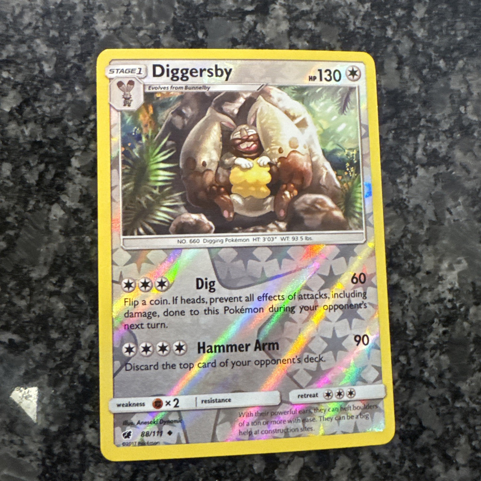 Diggersby - 88/111 - Uncommon - Reverse Holo Pokemon Crimson Invasion NM