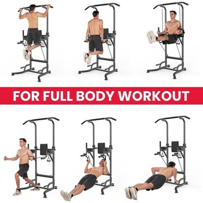 Power Tower Dip Station Klimmzugstange Multifunktion Liegestützgerät Home Gym A+