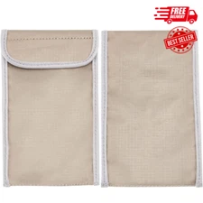 2Pcs anti Radiation Cell Phone Sleeve Security Pouch Faraday Bag 5G GPS EMF RFID