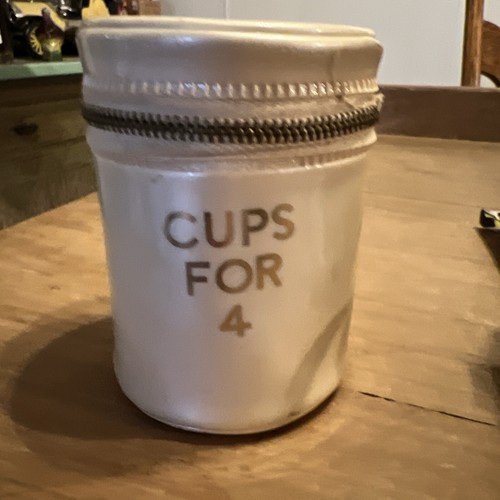 Vintage Nested Cups with Case / Hong Kong Set Of Four