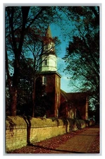 Williamsburg, VA Virginia Bruton Parish Church Exterior Vintage Chrome Postcard 
