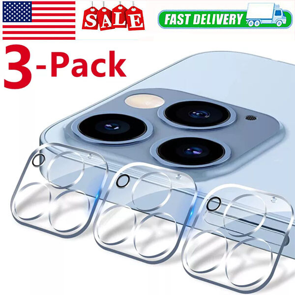 For iPhone 16 15 14 12 11 Pro Max Tempered Glass Camera Lens Cover Protector LOT