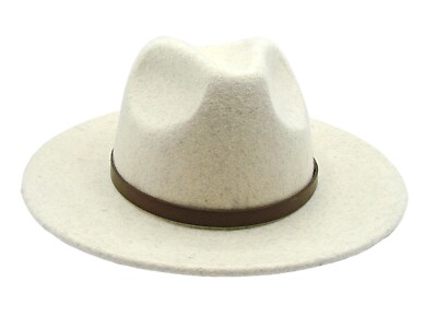 NEW Free People Wool Fedora Wyeth Rodeo Hat Off White One  display picture 1