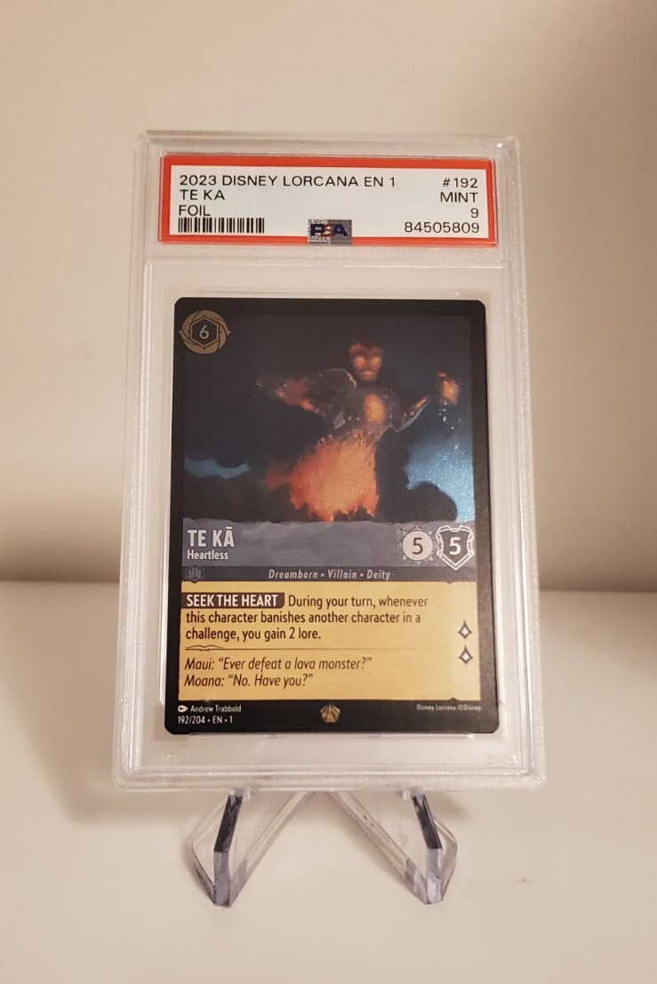 2023 Disney Lorcana 1st Chapter EN1 Te Ka Heartless Foil PSA 9 #192 Legendary