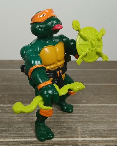 Vintage 1989 Rock N' Roll Michaelangelo Teenage Mutant Ninja Turtles TMNT Figure - Picture 2 of 7