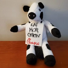 CHIK-FIL-A Cow •Eat Mor Chik'n 6” Plush • Sandwich Board & Tail 2009