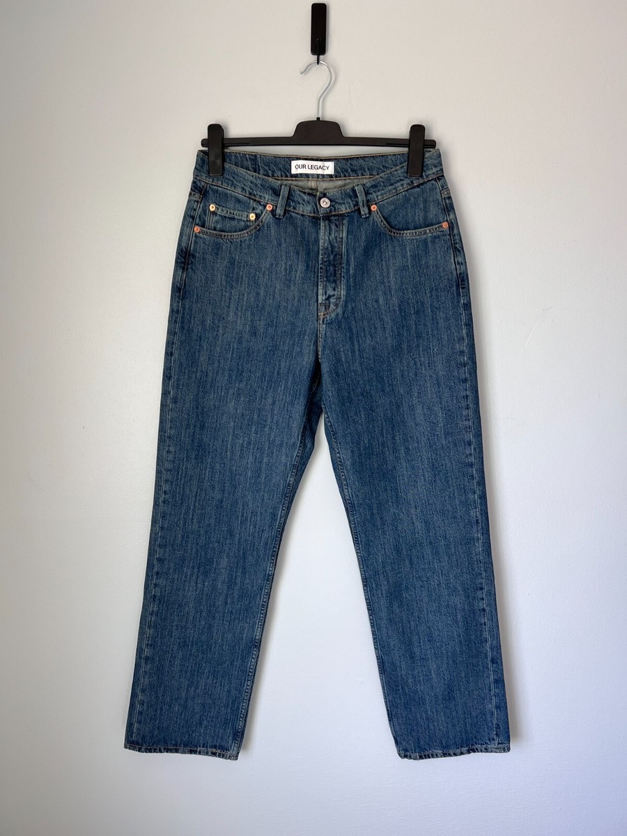 パンツ our legacy denim stussy Our Legacy x Stussy Work Cut Jeans - Size 33 - Blue Nep Wash