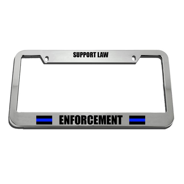 License Plate Frame Support Law Enforcement Zinc Weatherproof Car