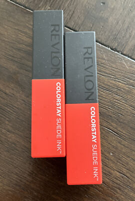 REVLON COLORSTAY SUEDE INK LIPSTICK 007 Feed The Flame 2pk | eBay