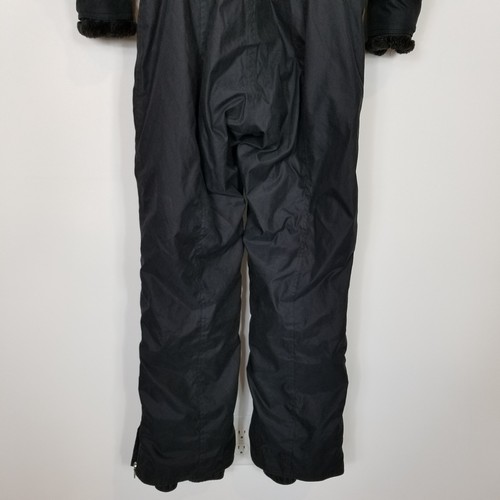 VTG Obermeyer Women Ski Suit Sz 6 Black One Piece Snowsuit Hooded Insulated - Picture 6 of 10