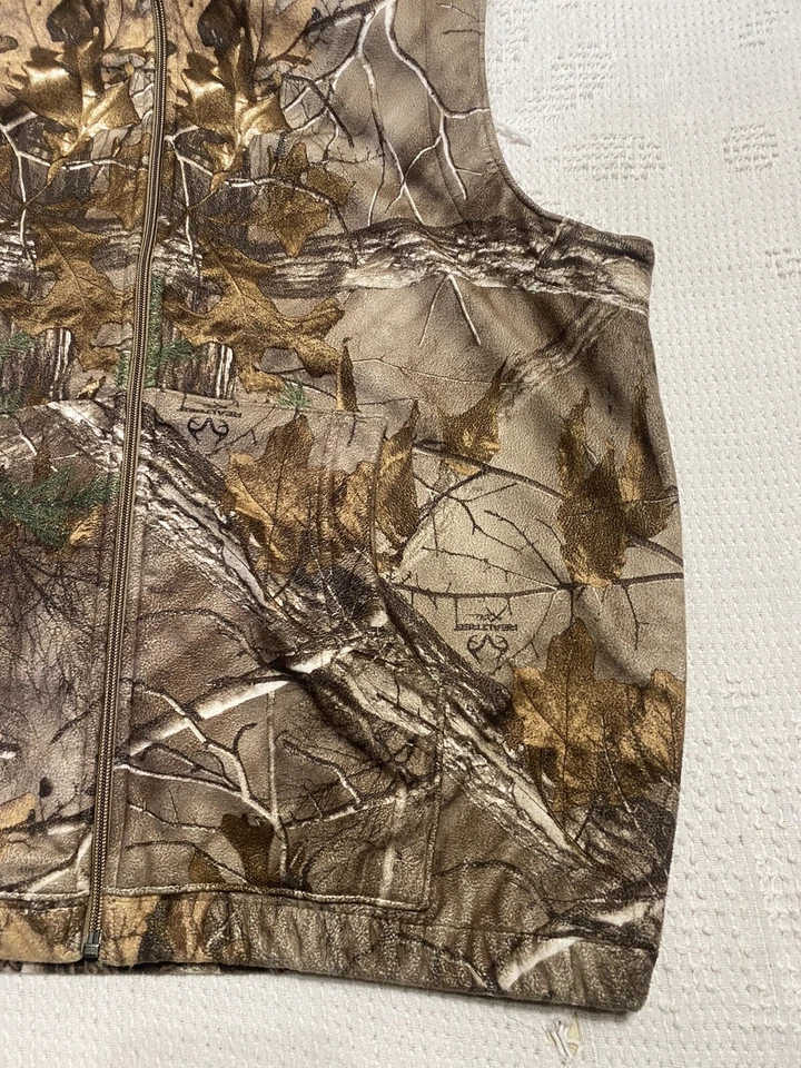 Realtree Hobbs Creek Red Head Bass Pro  Polyester Camo Hunting Vest Men's XL - Image 3 of 4