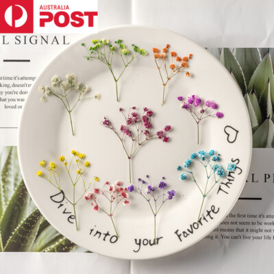 Dried Pressed Baby's Breath Epoxy Resin Candle Jewelry