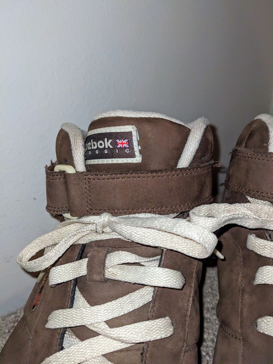 Reebok RB 305 FLU Brown Suede Leather High Top Sneakers  display picture 2