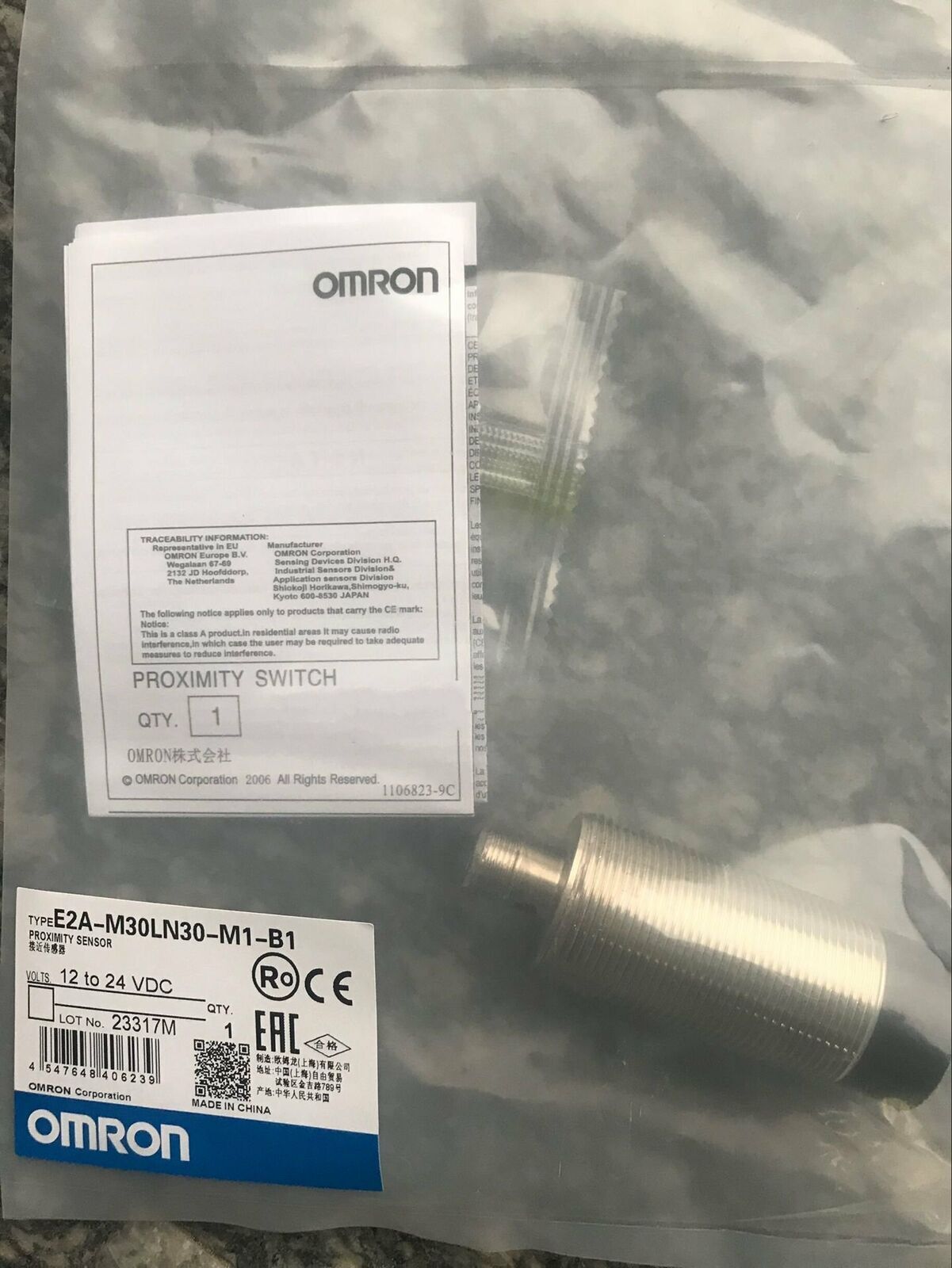 OMRON Proximity Sensor Switch E2A-M30LN30-M1-B1 - New, 1 Piece