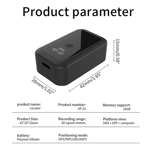 GF22 Magnetic Mini GPS Real Time Car Locator Tracker GSM/GPRS Tracking Device US - Picture 3 of 9