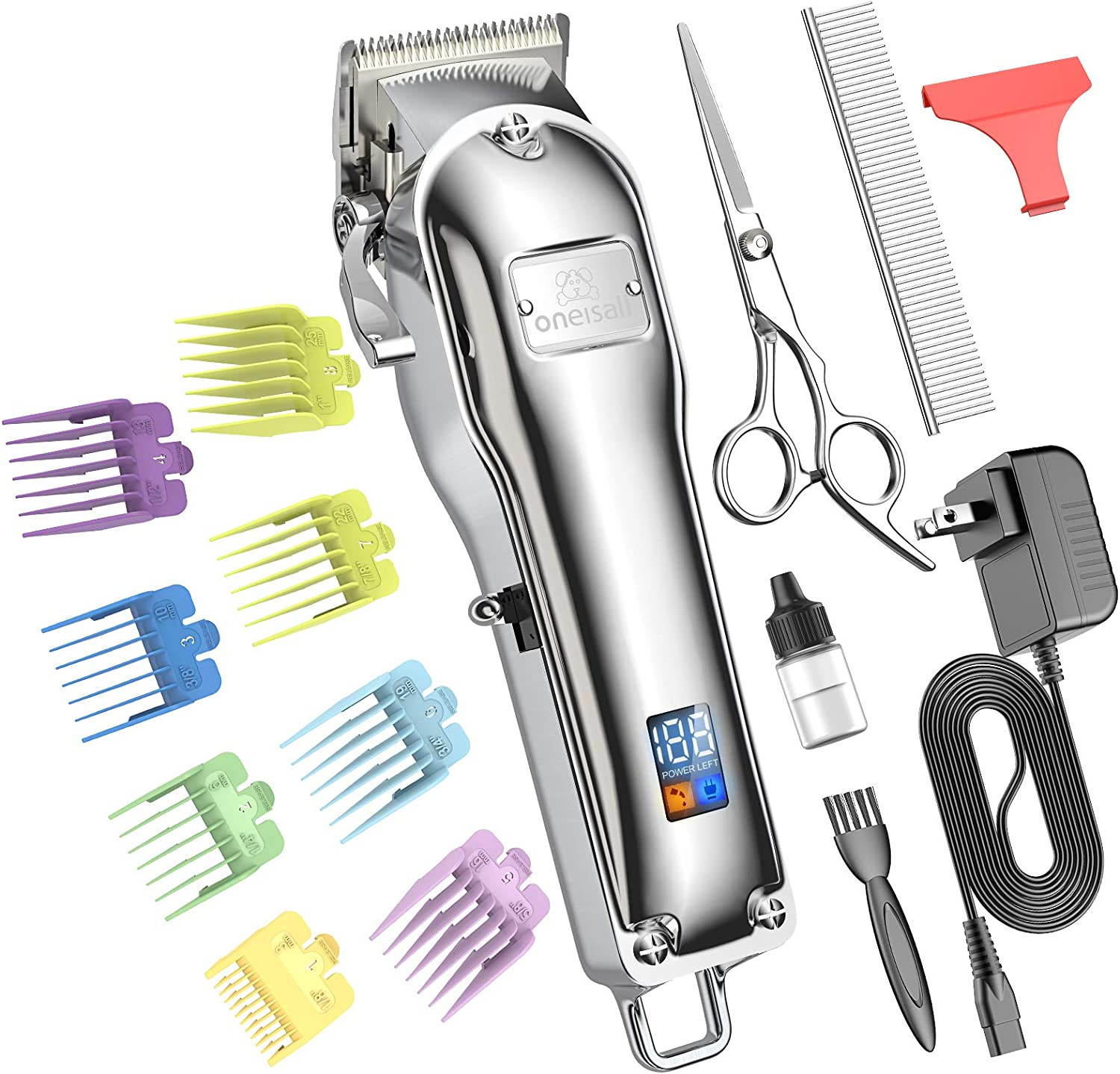 Oneisall Dog Clippers for Grooming Professional Cordless Hair Shears Trimmers