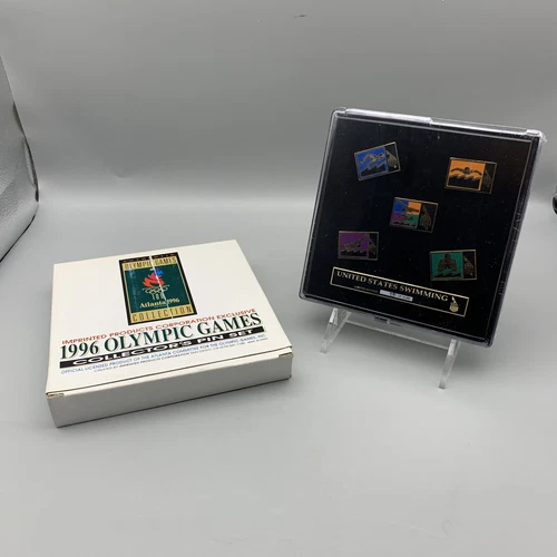 Vintage 1996 Atlanta Summer Olympics Collector's 5 Pin Set & COA  #791 RARE - product listing photo