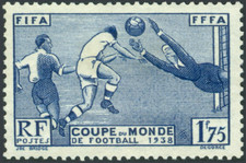 France #YT396 Mint 1938 FIFA World Cup Futbol Goalie [349 Mi427 SG612]