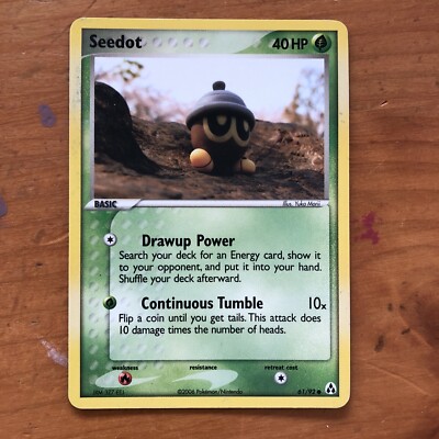 Pokemon EX Legend Maker Common Seedot #61
