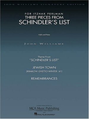 Three Pieces from Schindler's List: Violin and Piano by Perlman, Itzhak