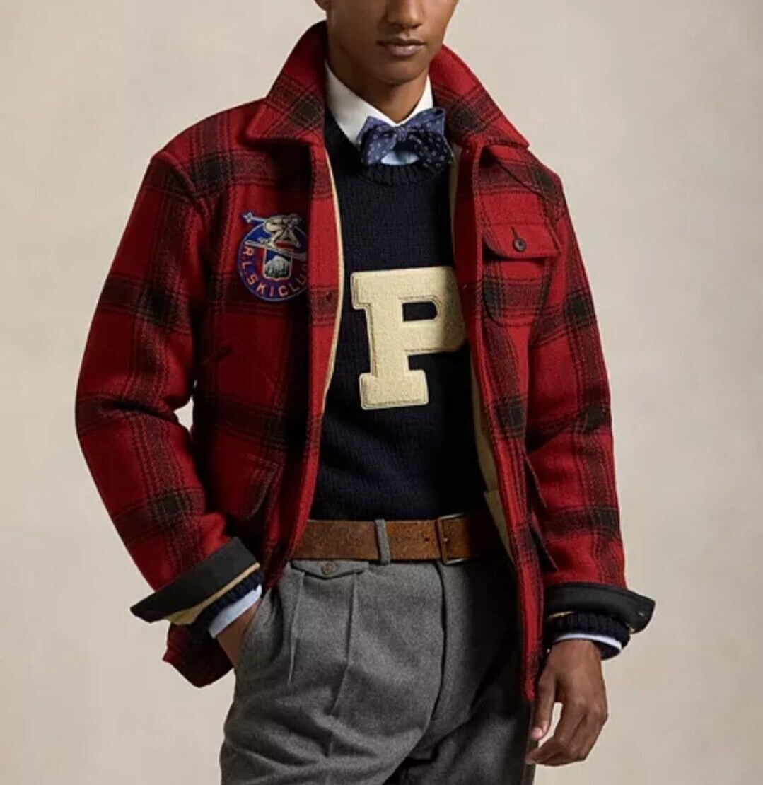 Polo Ralph LaurenPlaid Wool Jacket RL Ski Club men's Multi Size's