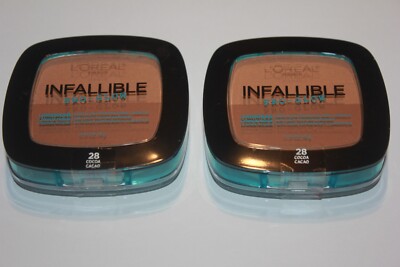 L'Oreal Infallible Pro-Glow Demi Glow Finish Powder #28 Cocoa LOT OF 2 SEALED