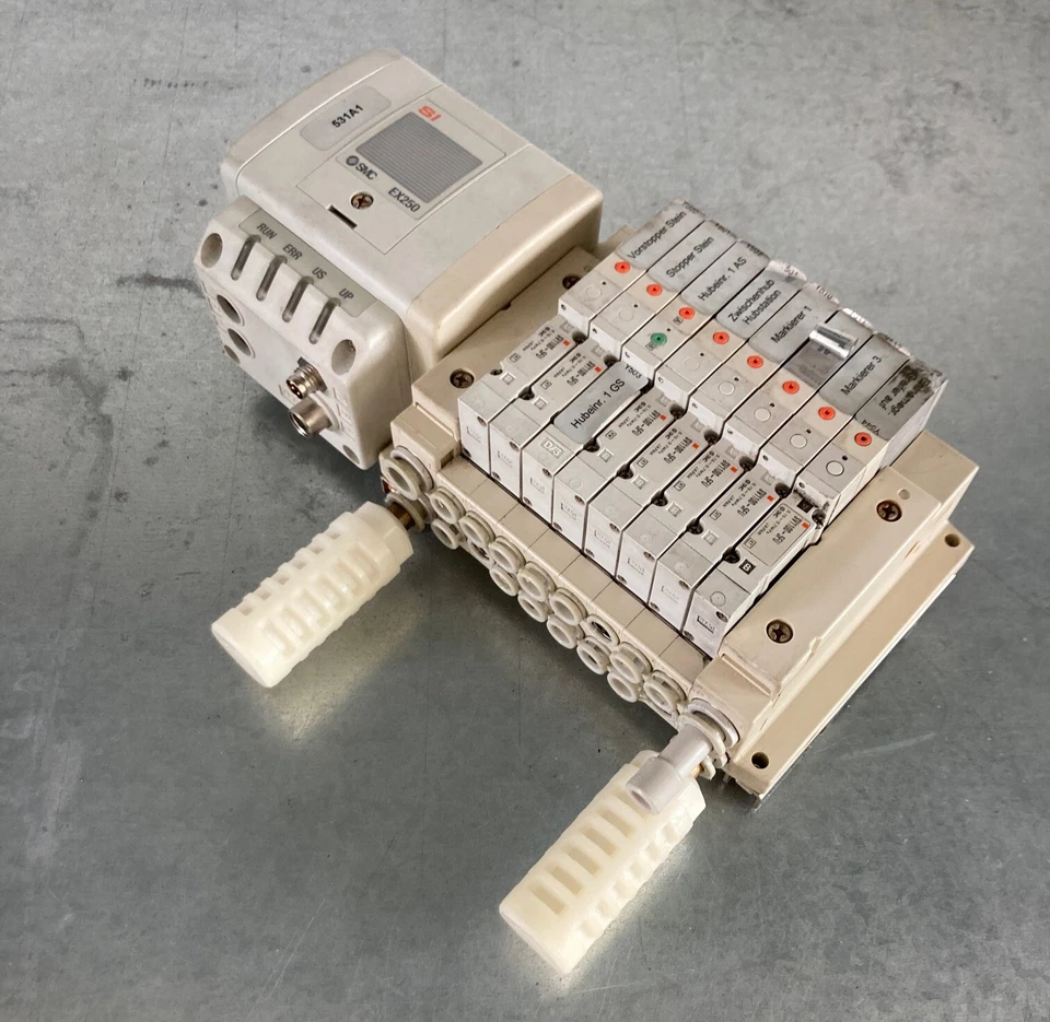 SMC SI UNIT EX250-SBI1-X41 + 8x SV1100-5FU Ventilinsel Pneumatikventil - Bild 2 von 4