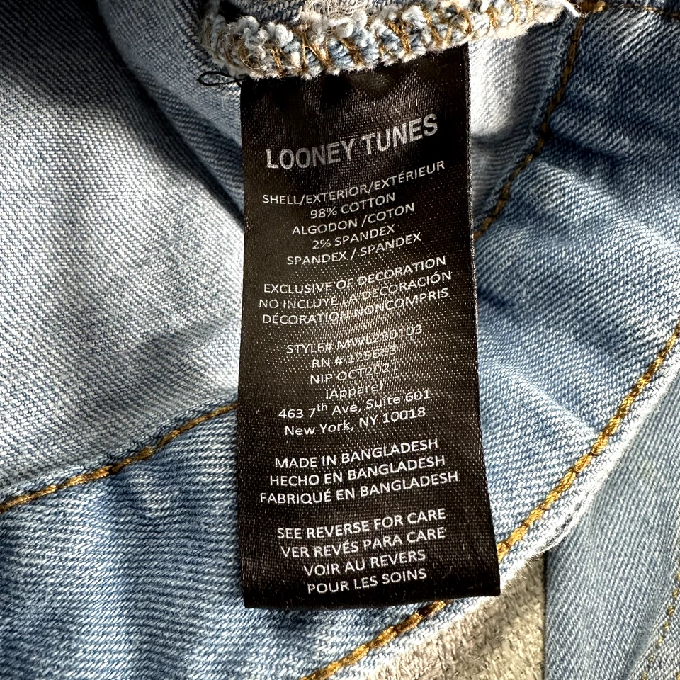 Chaqueta de mezclilla Lonney Tunes Members Only para mujer talla 3X azul piolín años plata Foto 4 de 4