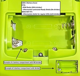 Game Boy Color GBC USB-C Compatible POKEMON LIMITED BLUE Battery Cover