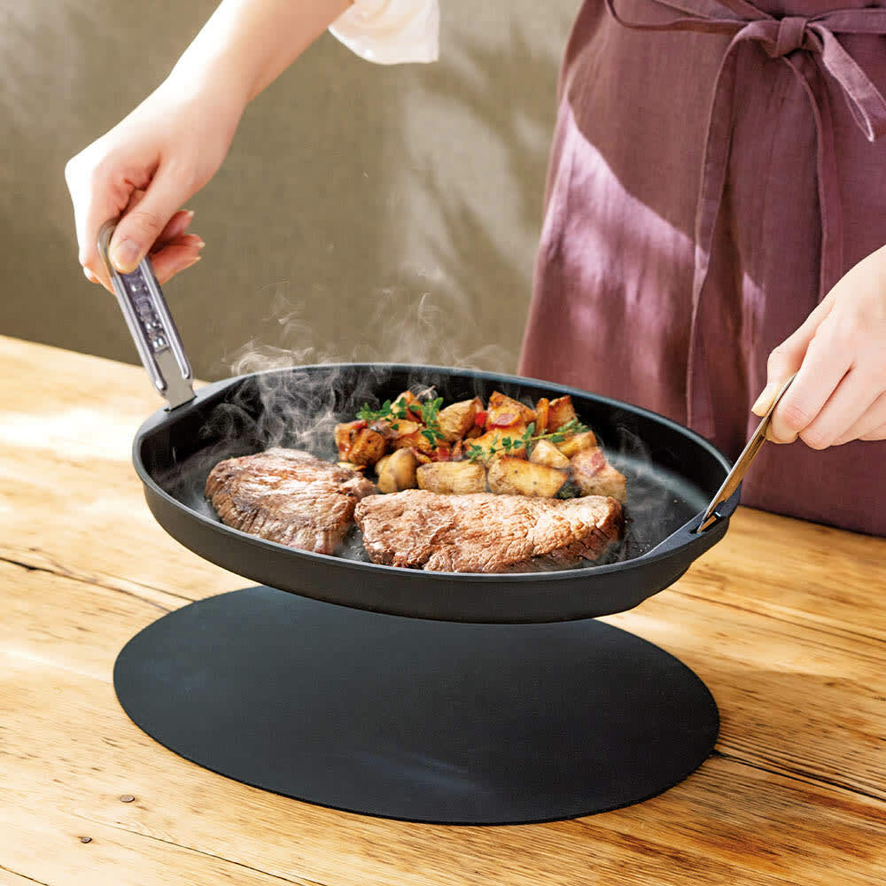 BRUNO Oval Hot Plate Set BOE053-BK Black Flat Plate Takoyaki Plate