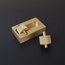 Leather top edge dye oil 2 roller applicator DIY process treatment tool brass
