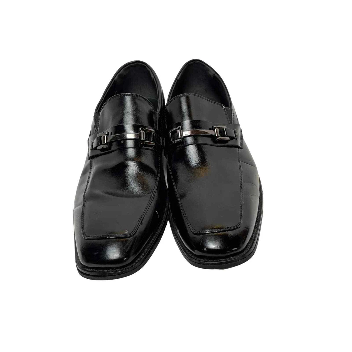 Stacy Adams Mens BLAKE Dress Shoes Size 10 M Leather Moc Toe Slip