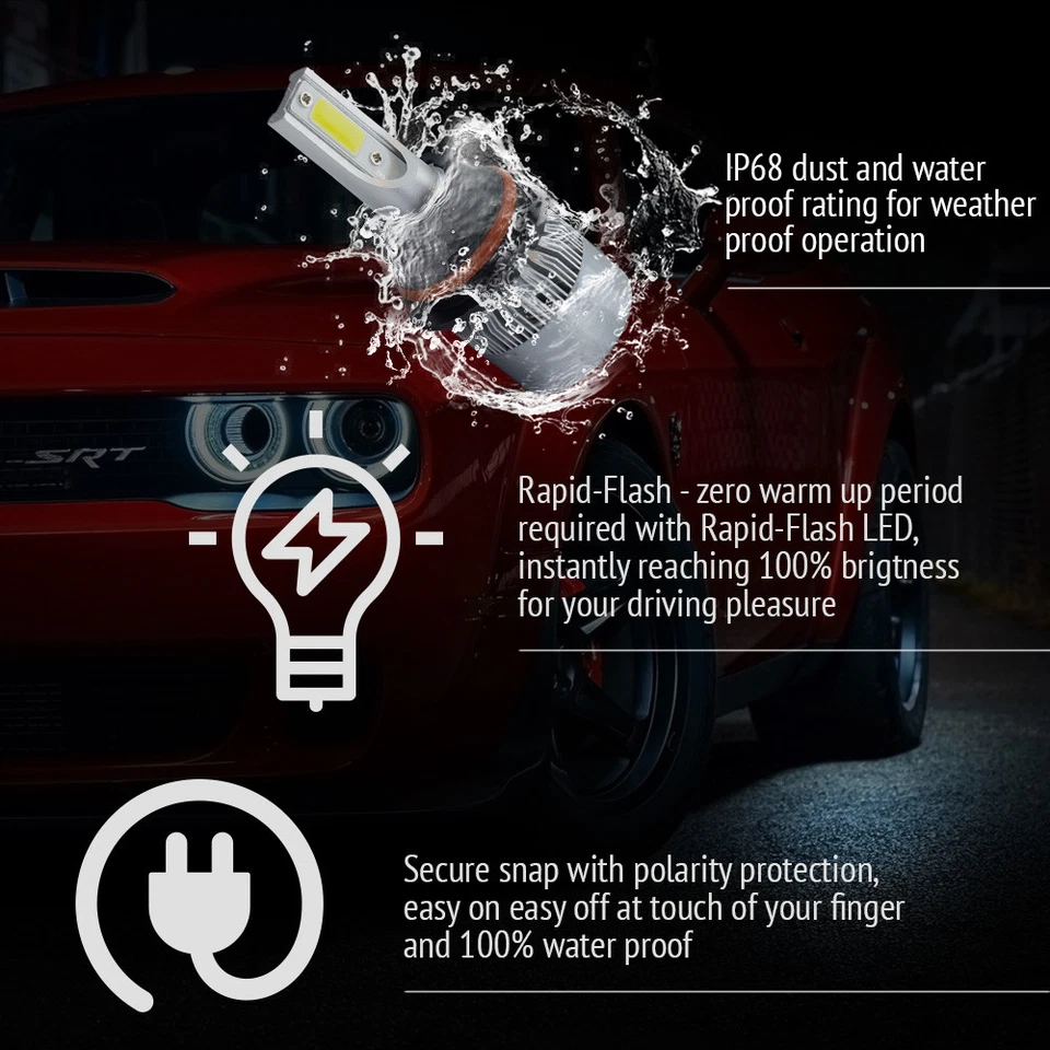 XENTEC LED HID Headlight kit 9004 HB1 6000K for Nissan Frontier 1998-2000 - Image 4 of 4