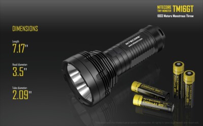 🔦 Nitecore TM16GT (Grand Throw) Tiny Monster 3600 lumens (Turbo