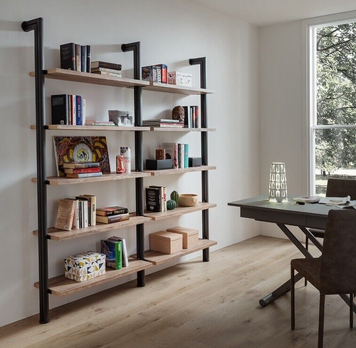 LIBRERIA MODERNA MONTANTI ALLUMINIO PR-NATASHA 720 L196 SOGGIORNO UFFICIO STUDIO - Foto 1 di 2