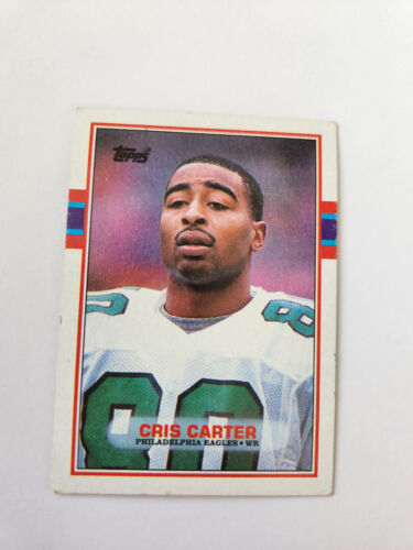 1989 Topps Football 121 Chris Carter Rookie Eagles Vikings HOF GOAT