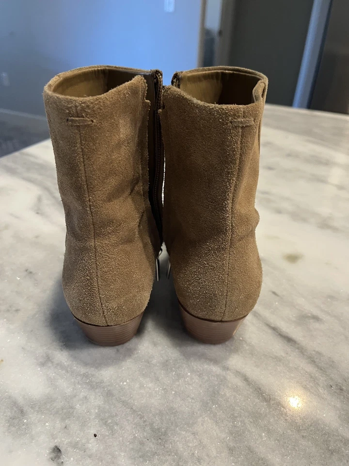 Botas Marc Fisher camurça com zíper marrom bronzeado - Tamanho 7 - Imagem 4 de 4