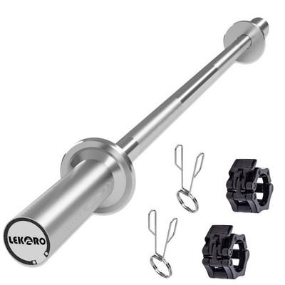 Weight Lifting Bar 4FT 350LB EZ Curl or Straight Fits 2-Inch Olympic Plates 2