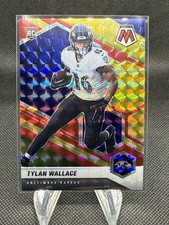 2021 Mosaic Tylan Wallace Fusion Red & Yellow Choice Prizm /80 #326 Ravens