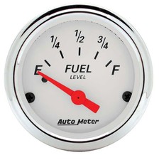 Autometer 1315 Arctic White Fuel Level Gauge 2-116 0 Ohm Empty To 90 Ohm