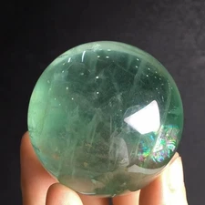 49mm TOP  Natural green fluorite quartz ball hand carved crystal Energy sphere