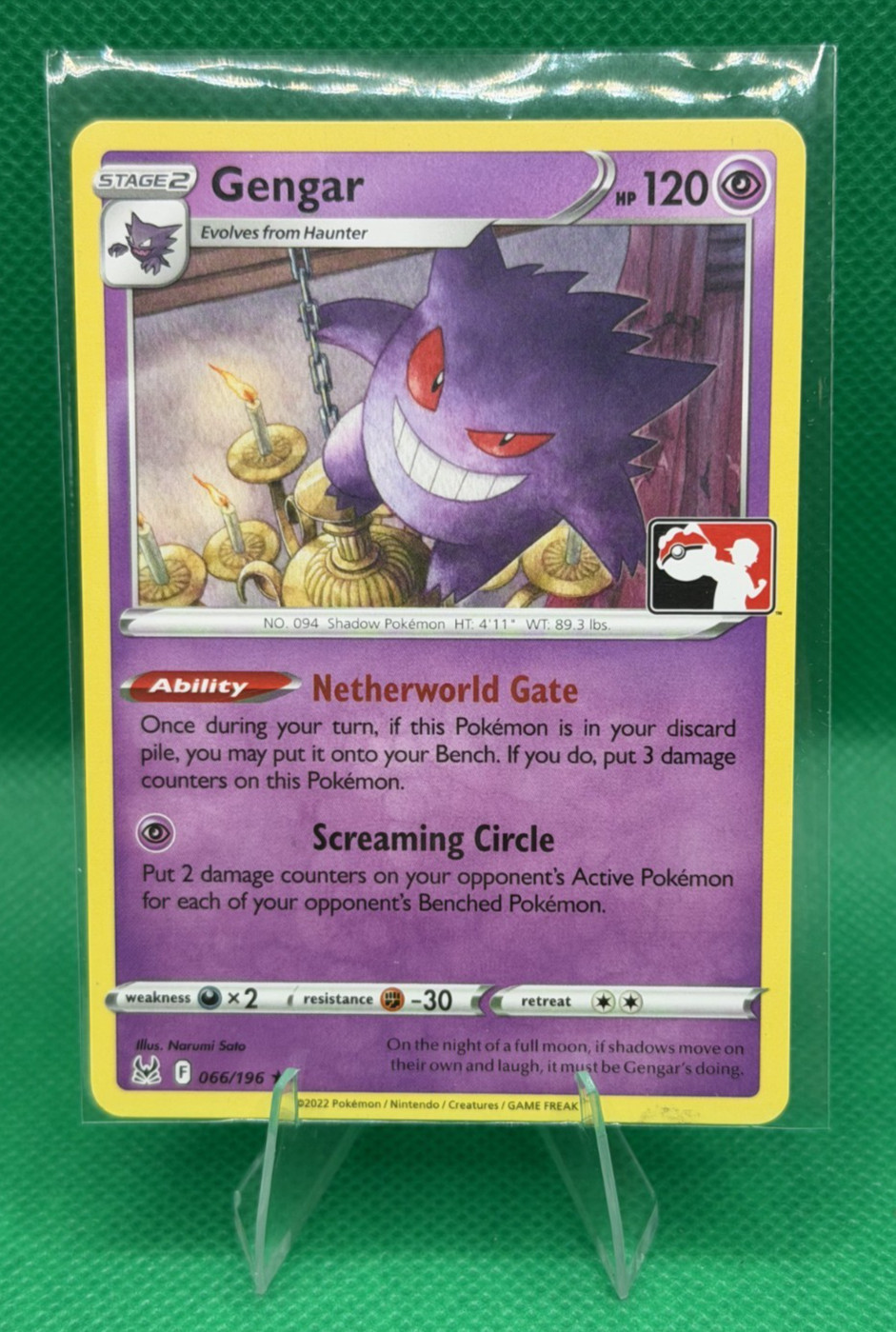 Pokémon TCG Gengar Play! Promo Stamp 066/196 Prize Pack Series 🔥 x1