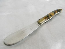 🇫🇷  COUTEAU A BEURRE LAGUIOLE CLAUDE DEZORME TARTINEUR KNIFE BAKELITE AMBRE