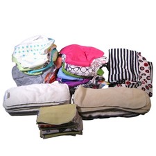 Lot of 30 Bum Genius Polyester Diaper Covers Plus Inserts Wet Bags Cloth Wipes