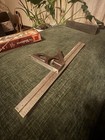 Steel Combination Square w/ level Adjustable Head, 12 in, Antique level tools — photo 4