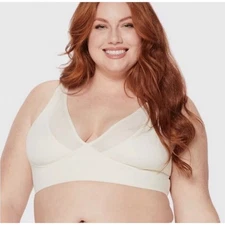Brand New Ruby Ribbon Women's Size 30 White Second Skin Sheer Demiette Bra