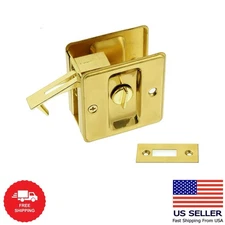 25411-004 Premium Quality Solid Brass Pocket Privacy Door Pull Matte Black