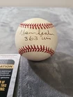 Warren Spahn Signed Baseball 363 Wins JSA Bill White Ball.  ***Black Ink***
