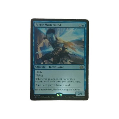Wizards of the Coast MTG Faerie Mastermind March Rare 0058 Blue 2/1 Regular LP